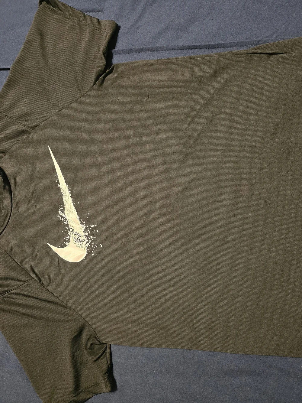 Nike Black Short-Sleeve Tee with White Swoosh Graphic